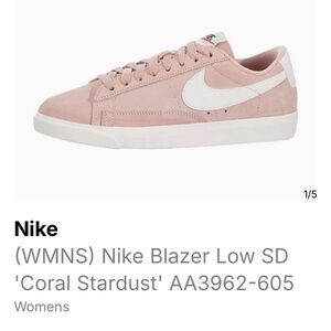 Women’s Nike Blazer Low SD Coral Stardust Sneakers size 6.5